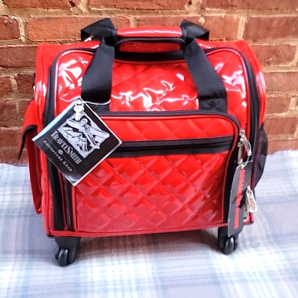TravelSmith Bags Unused Vtg Travel Smith Quilted Red Compact